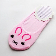 Load image into Gallery viewer, Hot Women Invisible Cotton Socks No Show Nonslip Loafer Liner Low Cut Cartoon Animal Lady Necessity N