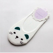 Load image into Gallery viewer, Hot Women Invisible Cotton Socks No Show Nonslip Loafer Liner Low Cut Cartoon Animal Lady Necessity N