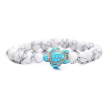 Load image into Gallery viewer, Summer Style Sea Turtle Beads Bracelets For Women Men Classic 8MM Blue Natural Stone Elastic Friendship Bracelet Beach Jewelry