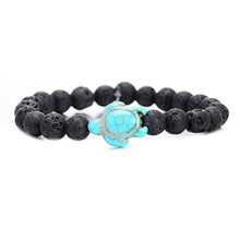 Load image into Gallery viewer, Summer Style Sea Turtle Beads Bracelets For Women Men Classic 8MM Blue Natural Stone Elastic Friendship Bracelet Beach Jewelry