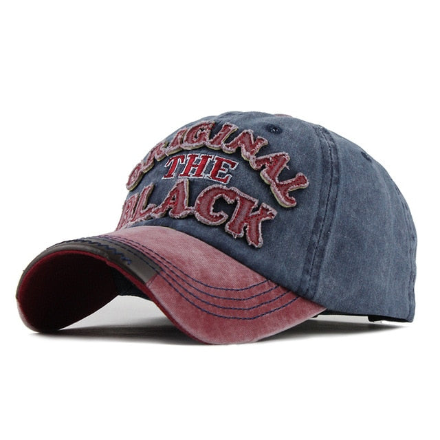 [FLB] Hot Retro Washed Baseball Cap Fitted Cap Snapback Hat For Men Bone Women Gorras Casual Casquette Letter Black Cap F122