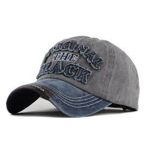 [FLB] Hot Retro Washed Baseball Cap Fitted Cap Snapback Hat For Men Bone Women Gorras Casual Casquette Letter Black Cap F122