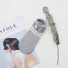 Load image into Gallery viewer, women cotton socks stereoscopic Cute Animal Female Kawaii Cat With Dog Summer Short Socks Women Casual Soft Funny Socks