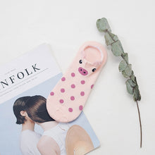 Load image into Gallery viewer, women cotton socks stereoscopic Cute Animal Female Kawaii Cat With Dog Summer Short Socks Women Casual Soft Funny Socks