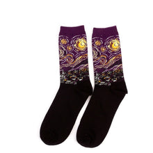 Load image into Gallery viewer, Hot Dropshipping Autumn winter Retro Women New Art Van Gogh Mural World Famous Oil Painting Series Men Socks Funny Socks
