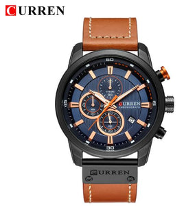 CURREN Luxury Brand Men Analog Leather Sports Watches Men's Army Military Watch Male Date Quartz Clock Relogio Masculino 2019