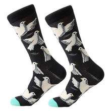 Load image into Gallery viewer, MYORED 1 pair men socks combed cotton cartoon animal bird shark zebra corn watermelon sea food geometric novelty funny socks