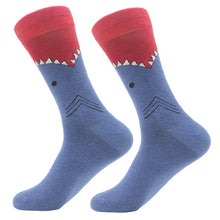 Load image into Gallery viewer, MYORED 1 pair men socks combed cotton cartoon animal bird shark zebra corn watermelon sea food geometric novelty funny socks