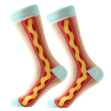 Load image into Gallery viewer, MYORED 1 pair men socks combed cotton cartoon animal bird shark zebra corn watermelon sea food geometric novelty funny socks