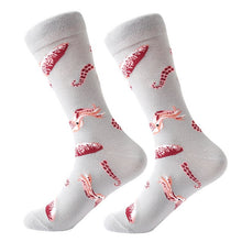 Load image into Gallery viewer, MYORED 1 pair men socks combed cotton cartoon animal bird shark zebra corn watermelon sea food geometric novelty funny socks