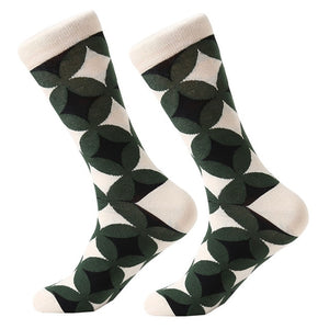 MYORED 1 pair men socks combed cotton cartoon animal bird shark zebra corn watermelon sea food geometric novelty funny socks