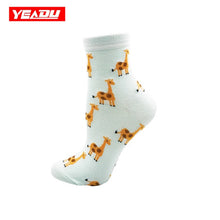 Load image into Gallery viewer, YEADU Women&#39;s Socks Japanese Cotton Colorful Cartoon Cute Funny Happy kawaii Skull Alien Avocado Socks for Girl Christmas Gift