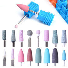 Load image into Gallery viewer, 1pcs Opt 16 Type Rubber Silicone Ceramic Milling Burr Nail Art Cutter Polishing Buffer Files Electric Machine Drill Bit TR065