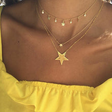 Load image into Gallery viewer, Bls-miracle Bohemian Multi layer Pendant Necklaces For Women Fashion Golden Geometric Charm Chains Necklace Jewelry Wholesale