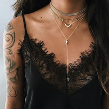 Load image into Gallery viewer, Bls-miracle Bohemian Multi layer Pendant Necklaces For Women Fashion Golden Geometric Charm Chains Necklace Jewelry Wholesale
