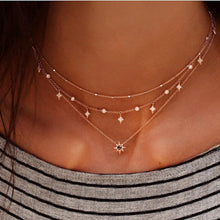 Load image into Gallery viewer, Bls-miracle Bohemian Multi layer Pendant Necklaces For Women Fashion Golden Geometric Charm Chains Necklace Jewelry Wholesale