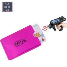 Load image into Gallery viewer, Anti Rfid Wallet Blocking Reader Lock Bank Card Holder Id Bank Card Case Protection Metal Credit NFC Holder Aluminium 6*9.3cm