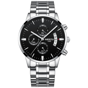 2019 NIBOSI Gold Quartz Watch Top Brand Luxury Men Watches Fashion Man Wristwatches Stainless Steel Relogio Masculino Saatler