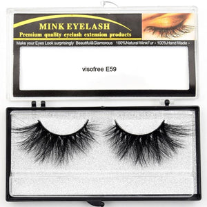 Visofree Eyelashes Mink Eyelashes Criss-cross Strands Cruelty Free High Volume Mink Lashes Soft Dramatic Eye lashes E80 Makeup
