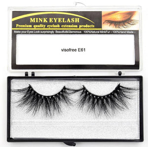 Visofree Eyelashes Mink Eyelashes Criss-cross Strands Cruelty Free High Volume Mink Lashes Soft Dramatic Eye lashes E80 Makeup
