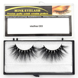 Visofree Eyelashes Mink Eyelashes Criss-cross Strands Cruelty Free High Volume Mink Lashes Soft Dramatic Eye lashes E80 Makeup