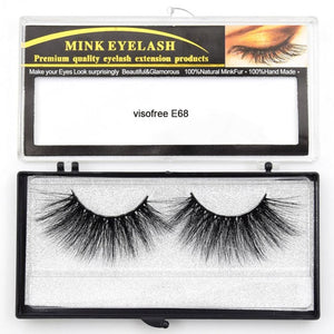 Visofree Eyelashes Mink Eyelashes Criss-cross Strands Cruelty Free High Volume Mink Lashes Soft Dramatic Eye lashes E80 Makeup