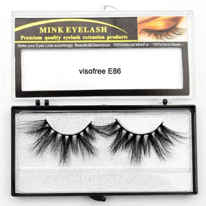 Visofree Eyelashes Mink Eyelashes Criss-cross Strands Cruelty Free High Volume Mink Lashes Soft Dramatic Eye lashes E80 Makeup