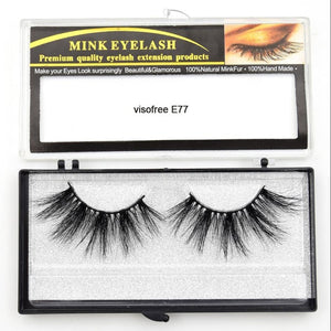 Visofree Eyelashes Mink Eyelashes Criss-cross Strands Cruelty Free High Volume Mink Lashes Soft Dramatic Eye lashes E80 Makeup