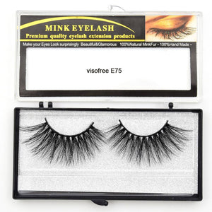 Visofree Eyelashes Mink Eyelashes Criss-cross Strands Cruelty Free High Volume Mink Lashes Soft Dramatic Eye lashes E80 Makeup