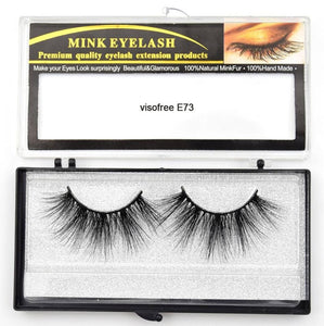 Visofree Eyelashes Mink Eyelashes Criss-cross Strands Cruelty Free High Volume Mink Lashes Soft Dramatic Eye lashes E80 Makeup