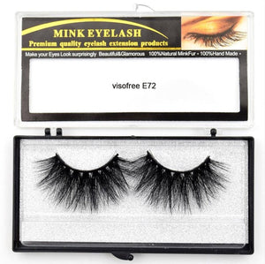 Visofree Eyelashes Mink Eyelashes Criss-cross Strands Cruelty Free High Volume Mink Lashes Soft Dramatic Eye lashes E80 Makeup