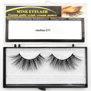 Visofree Eyelashes Mink Eyelashes Criss-cross Strands Cruelty Free High Volume Mink Lashes Soft Dramatic Eye lashes E80 Makeup