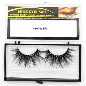 Visofree Eyelashes Mink Eyelashes Criss-cross Strands Cruelty Free High Volume Mink Lashes Soft Dramatic Eye lashes E80 Makeup