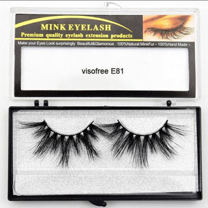 Visofree Eyelashes Mink Eyelashes Criss-cross Strands Cruelty Free High Volume Mink Lashes Soft Dramatic Eye lashes E80 Makeup