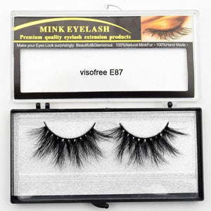 Visofree Eyelashes Mink Eyelashes Criss-cross Strands Cruelty Free High Volume Mink Lashes Soft Dramatic Eye lashes E80 Makeup
