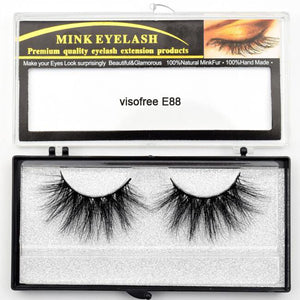 Visofree Eyelashes Mink Eyelashes Criss-cross Strands Cruelty Free High Volume Mink Lashes Soft Dramatic Eye lashes E80 Makeup