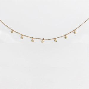 Star Necklace Women Choker Kolye Gold Silvery Moon Necklaces Boho Pendants Collier Femme Chain Collar collares de moda 2019 G2