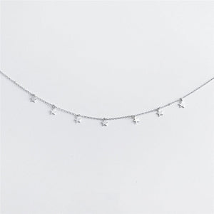 Star Necklace Women Choker Kolye Gold Silvery Moon Necklaces Boho Pendants Collier Femme Chain Collar collares de moda 2019 G2