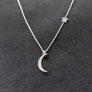 Star Necklace Women Choker Kolye Gold Silvery Moon Necklaces Boho Pendants Collier Femme Chain Collar collares de moda 2019 G2