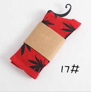 Winter high Quality Harajuku chaussette Style Weed Socks For Women Men's Cotton Hip Hop Socks Man Meias Mens Calcetines