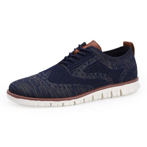 Casual Knitted Mesh Men's Shoes Solid Shallow Lace Up Lightweight Soft Men Sneakers Shoes Breathable Man Footwear Flats 39-48