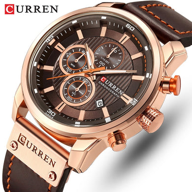 CURREN Luxury Brand Men Analog Leather Sports Watches Men's Army Military Watch Male Date Quartz Clock Relogio Masculino 2019