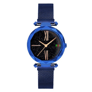Women Casual Watches Black Stylish Starry Sky Magnet Buckle Elegant Lady Watch Fashion Hot Women Gift Clock School Student