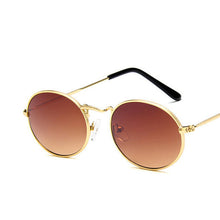 Load image into Gallery viewer, HAPTRON Retro oval sunglasses Women 2018 Luxury brand designer vintage small black Red Yellow Men shades sunglasses oculos UV400
