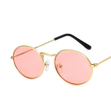 Load image into Gallery viewer, HAPTRON Retro oval sunglasses Women 2018 Luxury brand designer vintage small black Red Yellow Men shades sunglasses oculos UV400