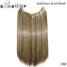 Load image into Gallery viewer, S-noilite 20 inch Invisible Wire No Clip One Piece Hair Extensions Secret Fish Line Hairpieces Silky Straight natural Synthetic