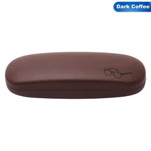 Load image into Gallery viewer, High Quality Wood Grain Hard Kit Holder Metal Reading Glasses Case for Men and Women PU Leather Eyeglass Box