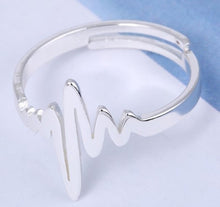 Load image into Gallery viewer, Semicolon Ring for Girl Adjustable Ring Mental Health Ring Inspirational Jewelry Love Life for Graduation Student  R004