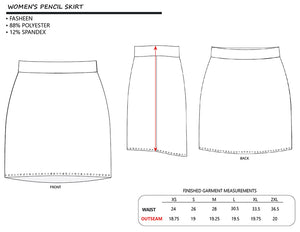 Pencil Skirt with Vintage Bicycles