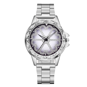 Casual Quartz Stainless Steel Lucky Flower Women's Watch